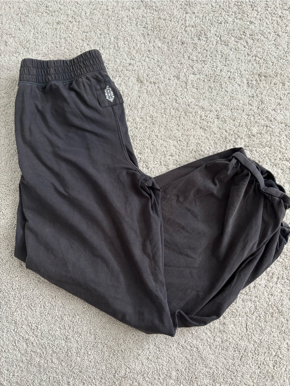 Free People Hot Shot Crossover Joggers, Gray/Black, Women’s XS